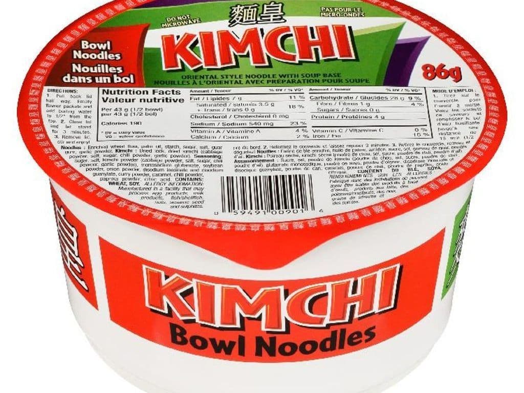 MR. NOODLES KIMCHI BOWL NOODLES 86G