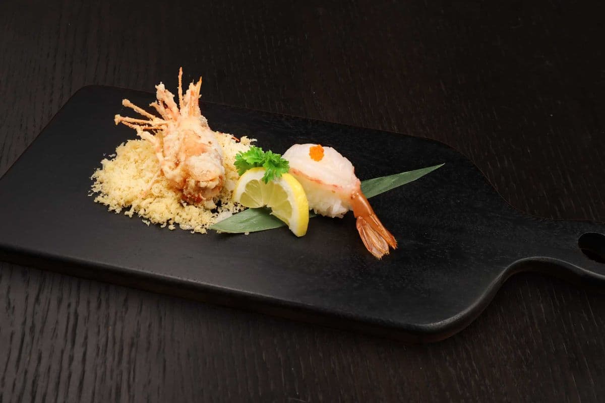 Ama Ebi Raw Fish Nigiri Sushi