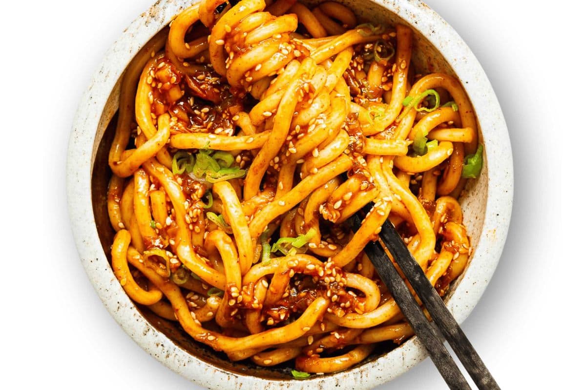 Spicy udon noodles
