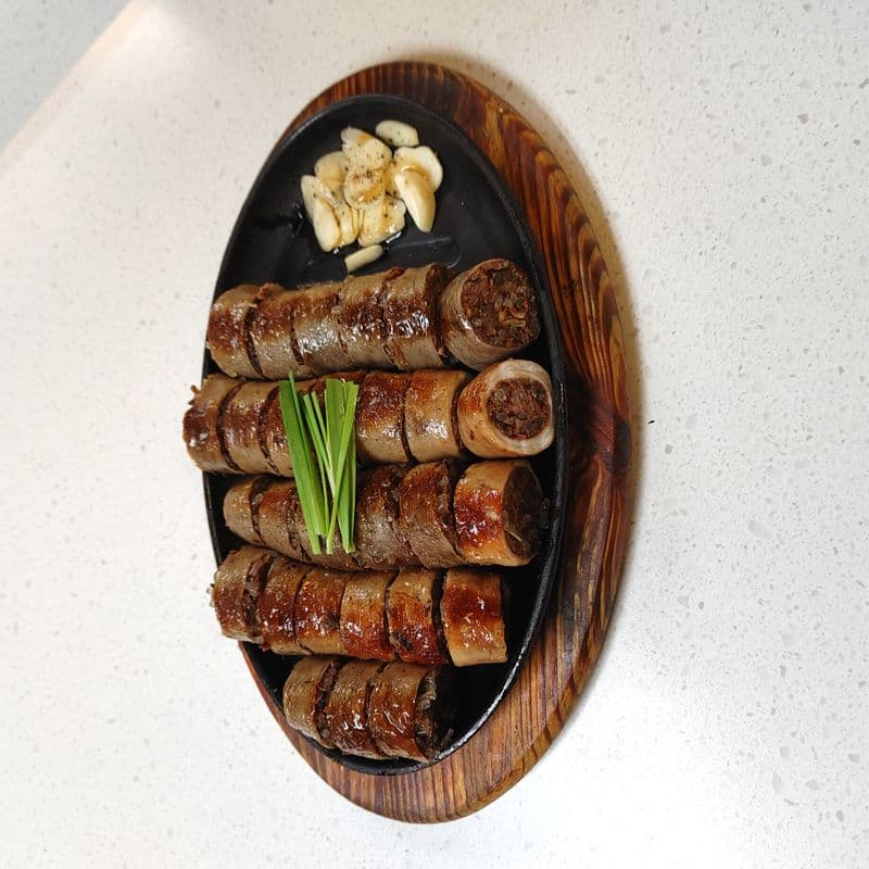 Grilled Korean Style Blood Sausage Only (모듬순대 순대만 / 猪级胃血场拼盘)
