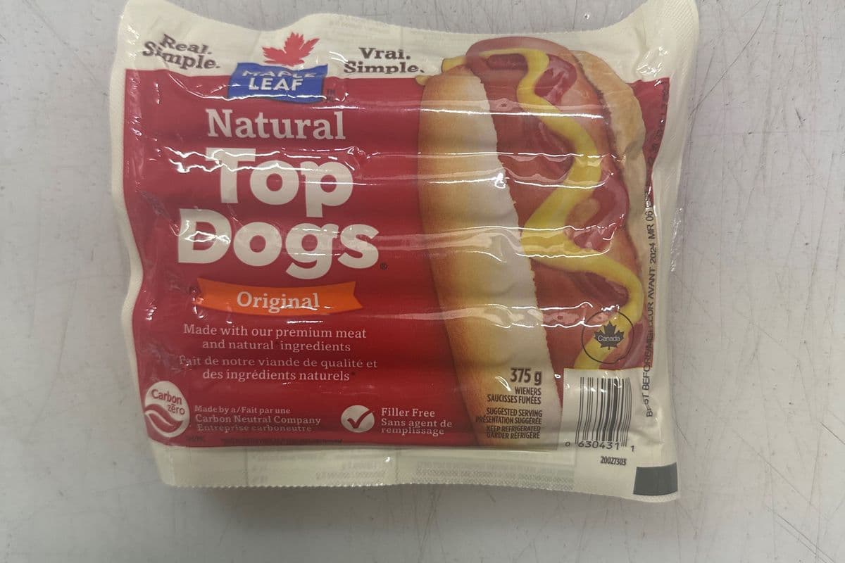 MAPLE LEAF NATURAL TOP DOGS ORIGINAL (375 g)