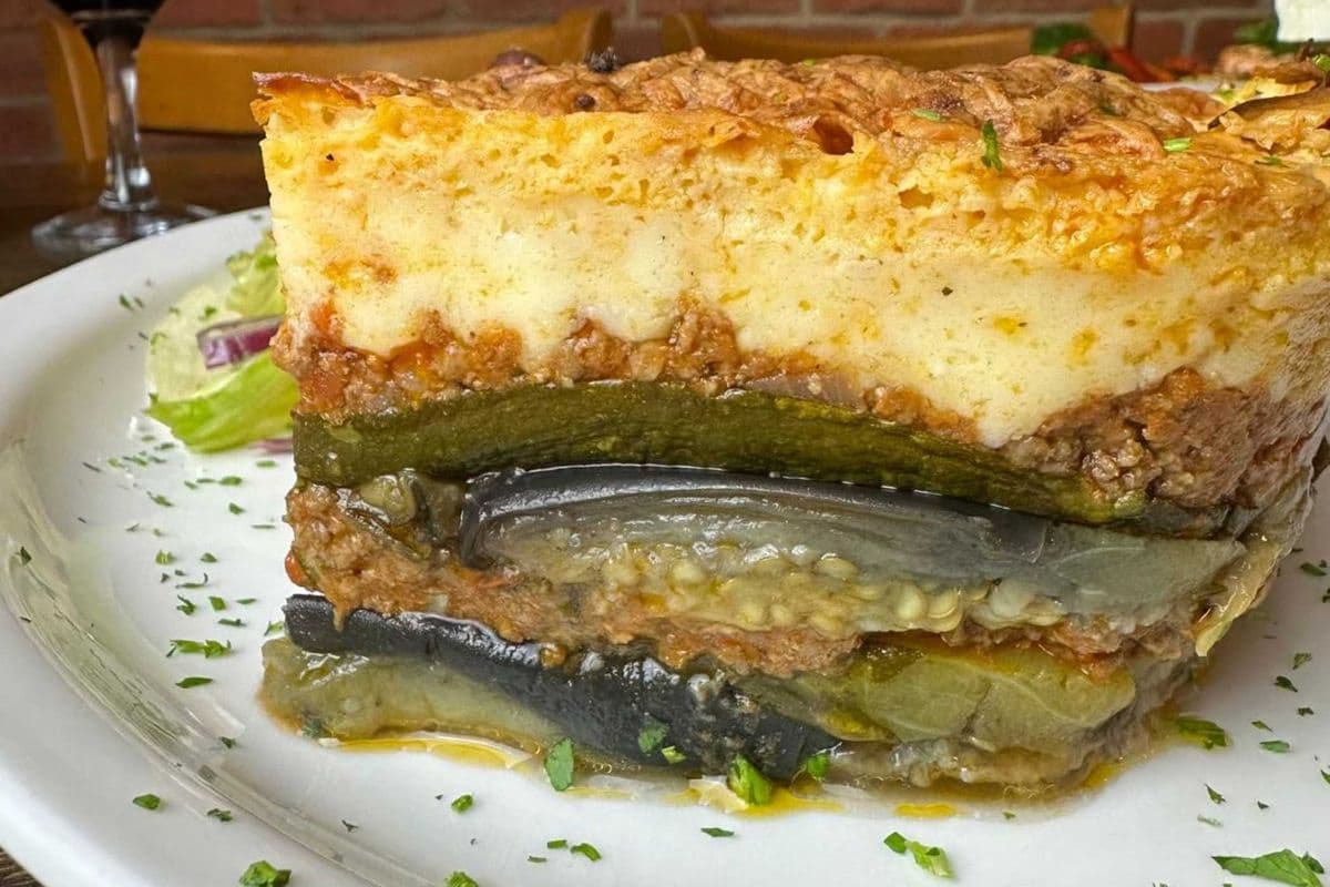 Moussaka With Greek Salad