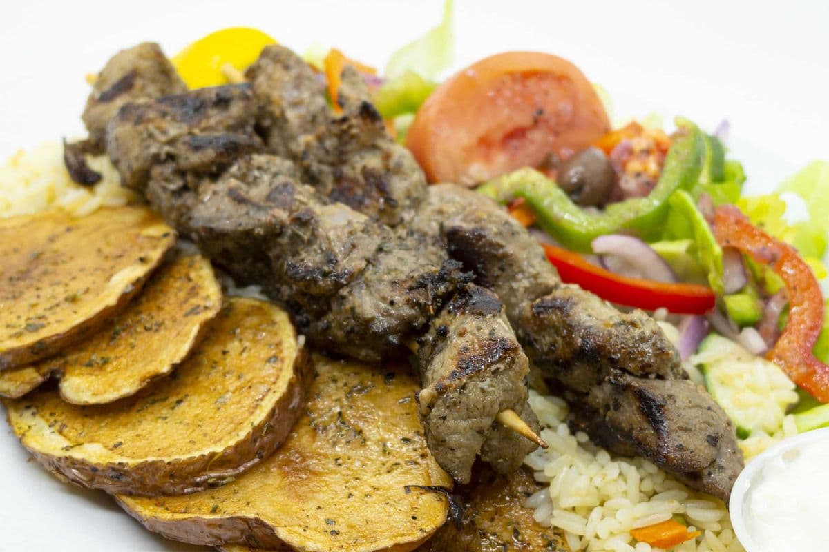 Lamb Souvlaki (Double Skewer)