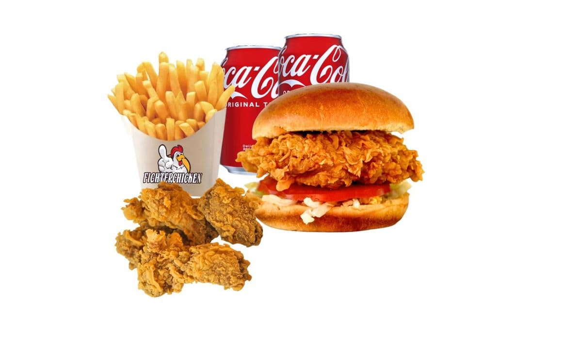 Crispy Chicken Burger & 6 Pc Chicken Wings Combo