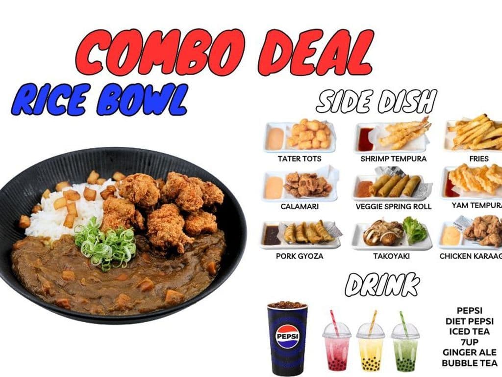Chicken Curry Rice Bowl Combo