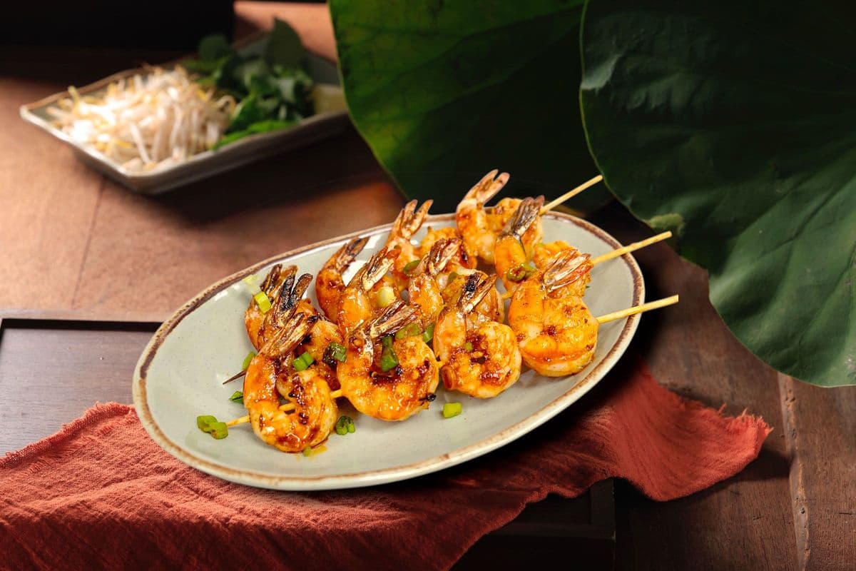 4. Char-Grilled Shrimp Skewers (3 sks)