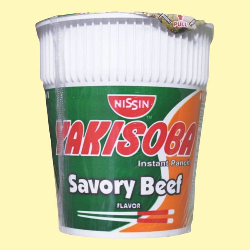 Yakisoba Savory Beef, Nissin Instant Noodle Cup, 77g