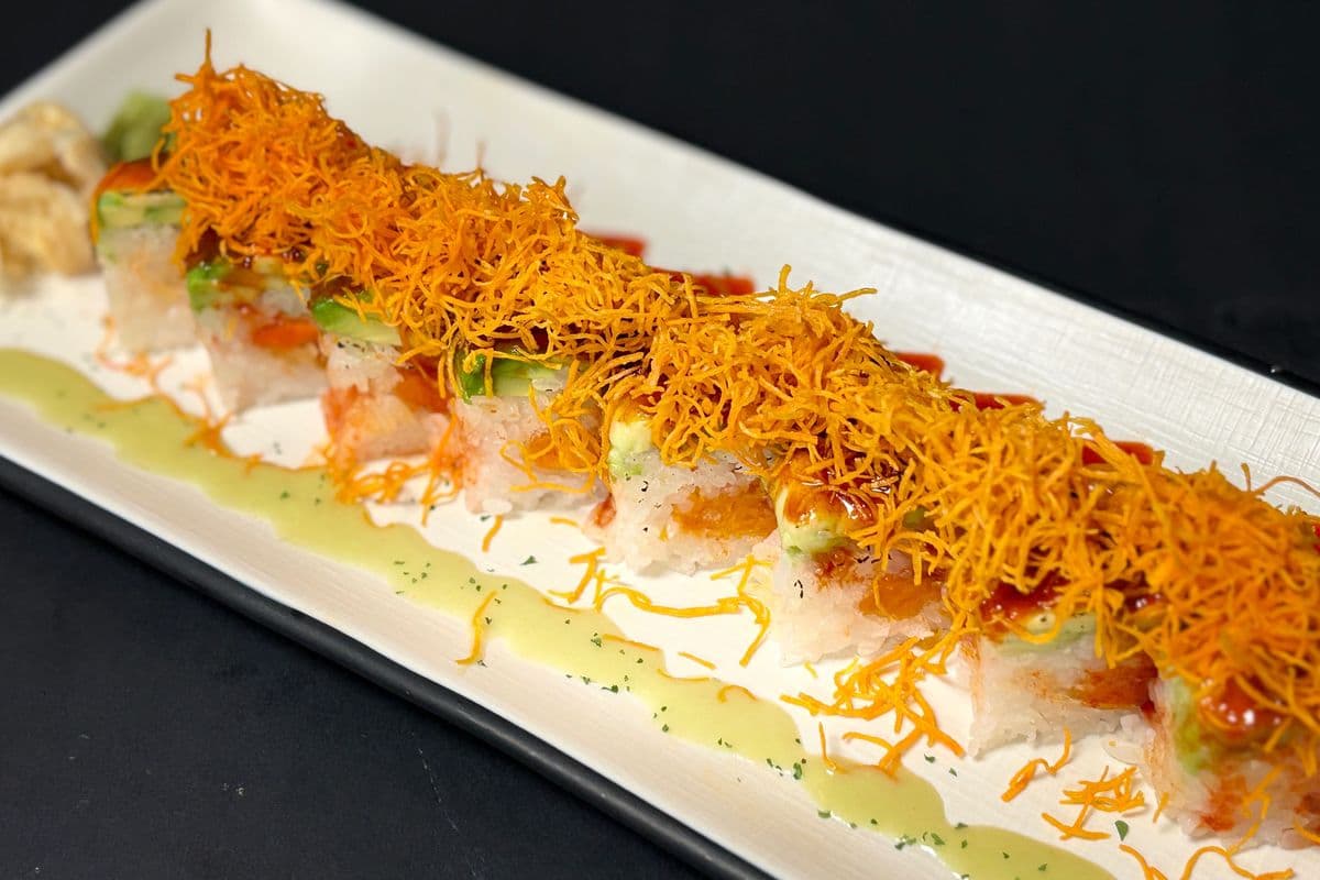 Veggie oshi sushi