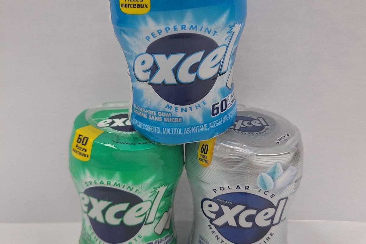 Excel 60 Pieces Gum Bottle - $ 5.99