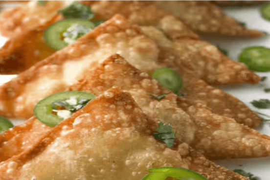 7. Crispy Shrimp Wontons with Spicy Plum Sauce (8 pcs)