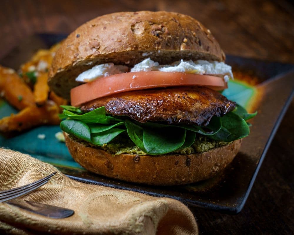 Keto Portobello Mushroom Burger (Vegetarian)