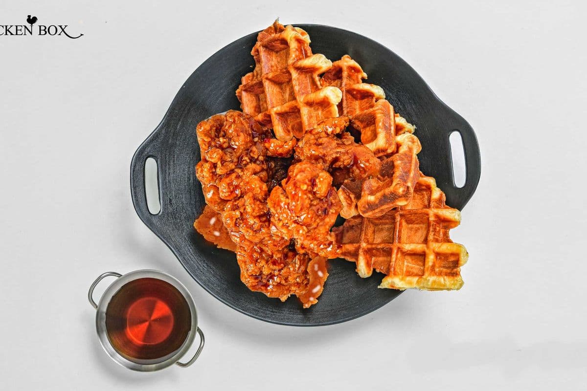 Sweet and Spicy Chicken and Waffles