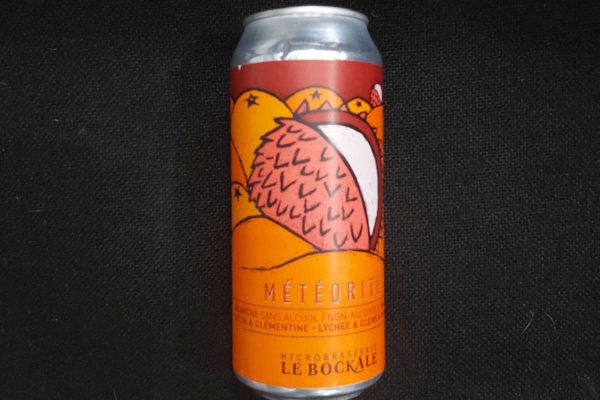 Météorité blanche sans alcool Litchi&Clémentine 473ml en cannette