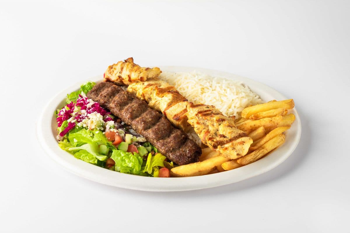 Ground Sirloin and Chicken Kabob Meal