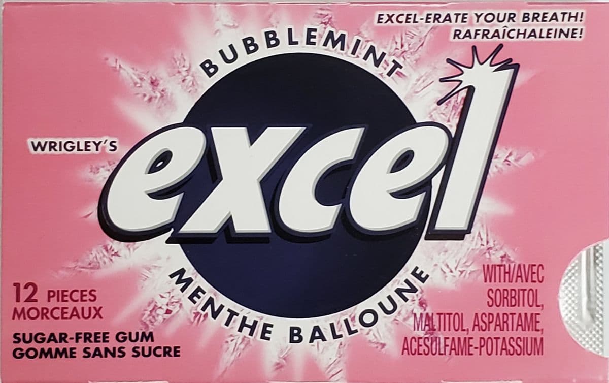 Excel White Bubble Mint (12 pieces)