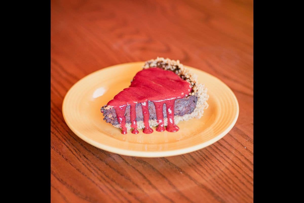 Tofu Chocolate Raspberry Pie