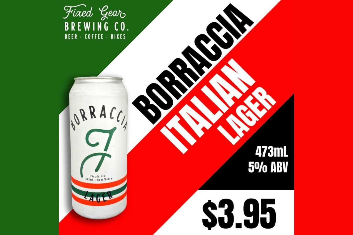 Borraccia Italian Lager (16 oz Canned Beer) (1 x 473 mL)