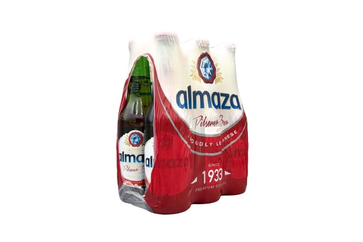 Almaza Pilsener Beer (6 x 330mL Bottles)