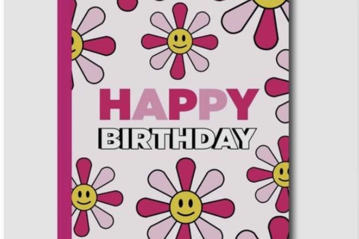 'Happy Birthday' Pink Greeting Card