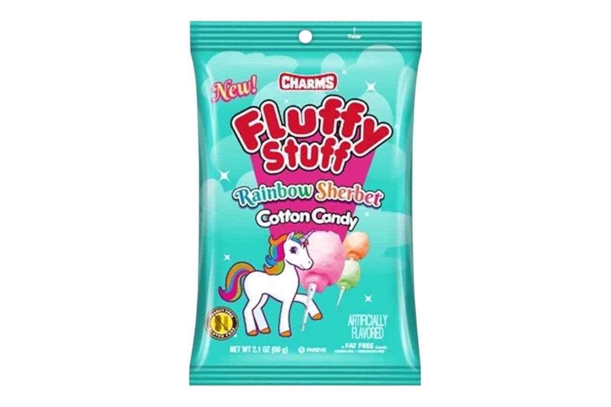 Charms Fluffy Stuff Rainbow Cotton Candy (60gm) (230 Cal)