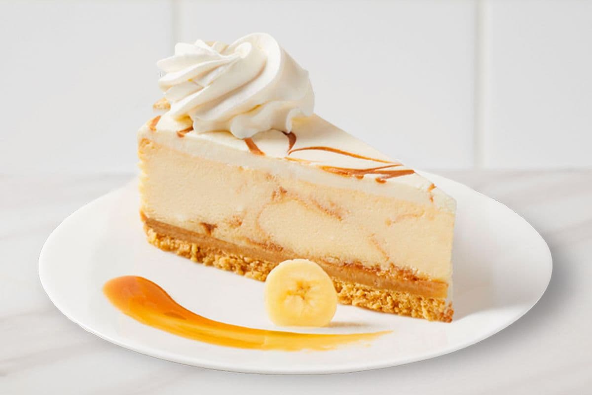 Bananas Foster Cheesecake Slice