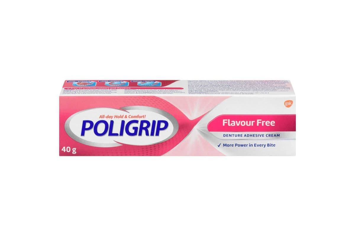 Poligrip Flavour Free Denture Adhesive Cream (40 g)