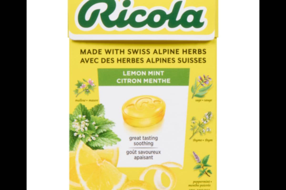 Ricola - Citron menthe / Lemon mint (18 pastilles)
