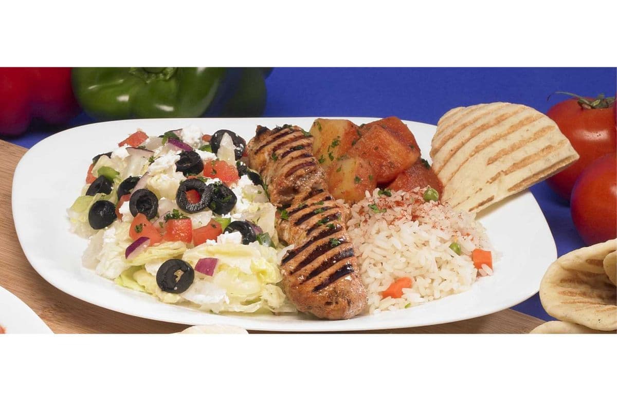 Chicken Souvlaki Platter