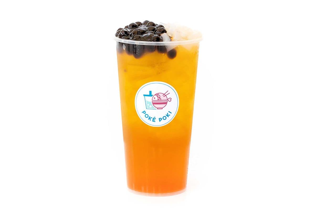 Thé au Fruits de la Passion avec Perles de Tapioca et Gelée de Litchi / Passion Fruit Tea with Tapioca Pearls and Lychee Jelly
