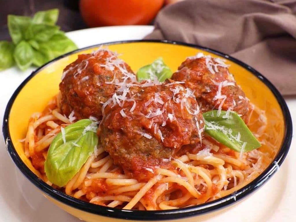 Spaghetti with Spicy Meatballs.