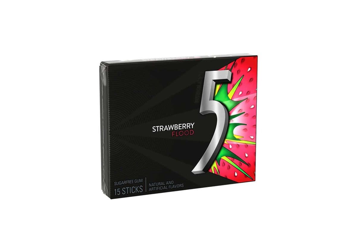 5 Gum Flood Sour Starwberry 15pcs