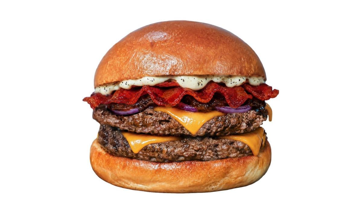 Double Bacon Onion Jam Burger