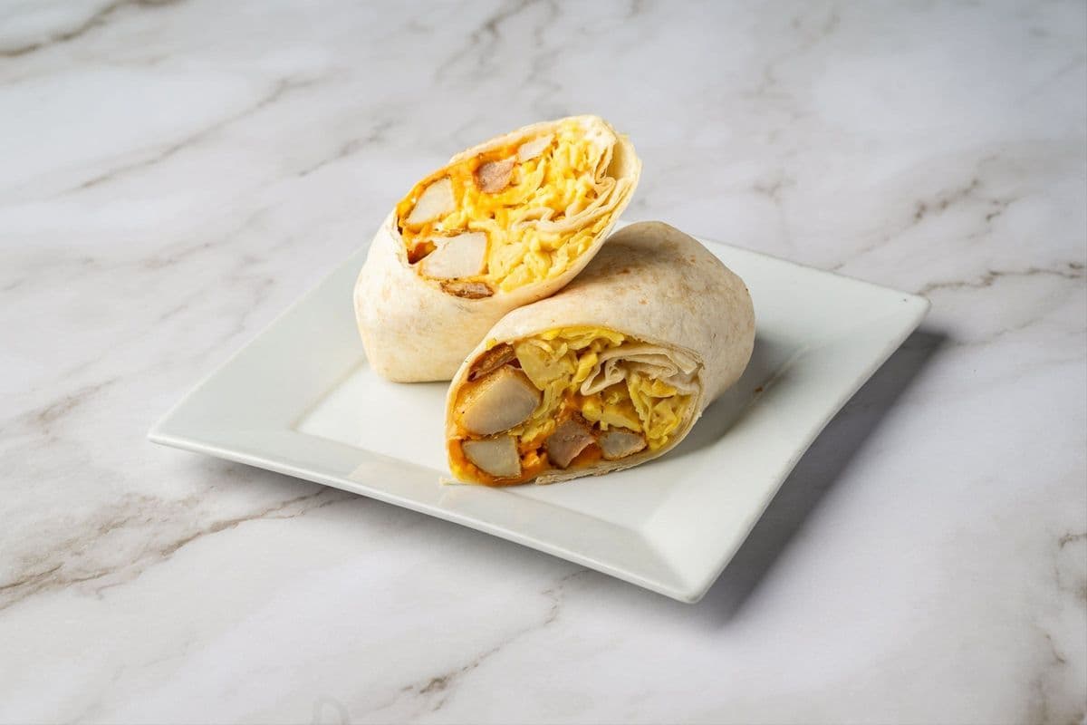Sausage Scrambled Egg Loaded Wrap