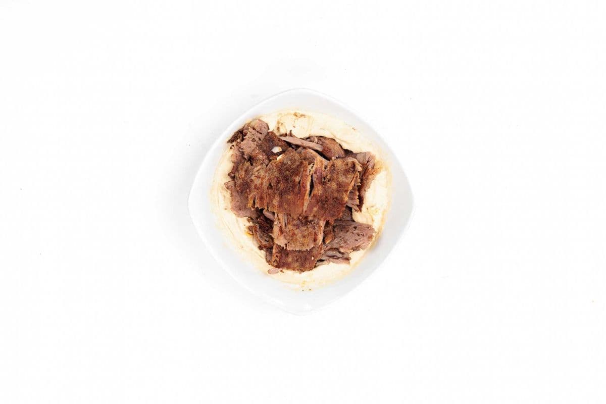 Hummus with Beef Shawarma