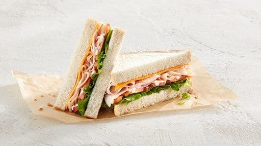 Ham & Swiss on slided bread