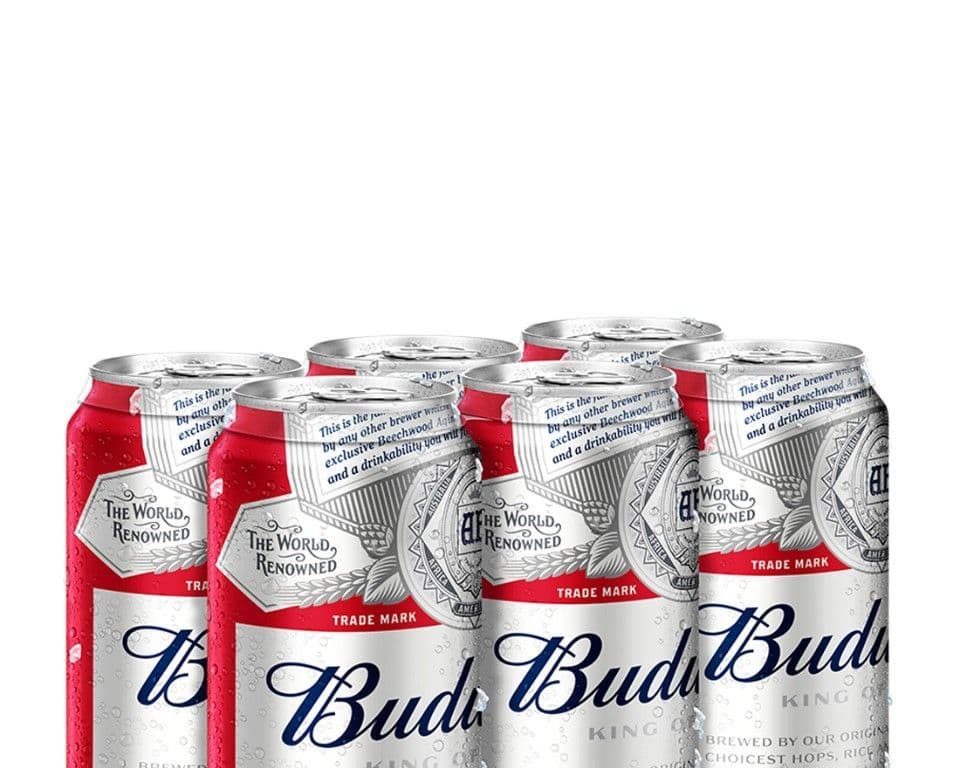 Budweiser 355 ML 5% ABV 6 Cans