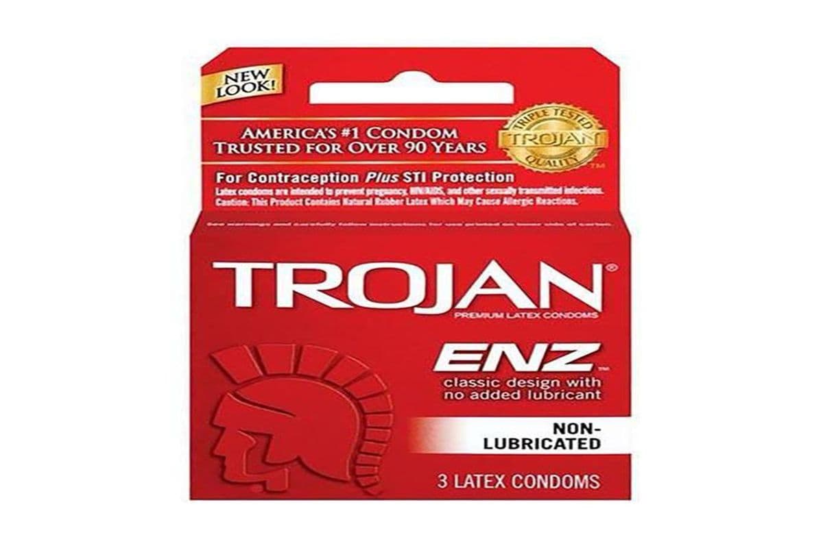 Trojan Enz Non Lubricated Premium Latex Condom (3 Pack)