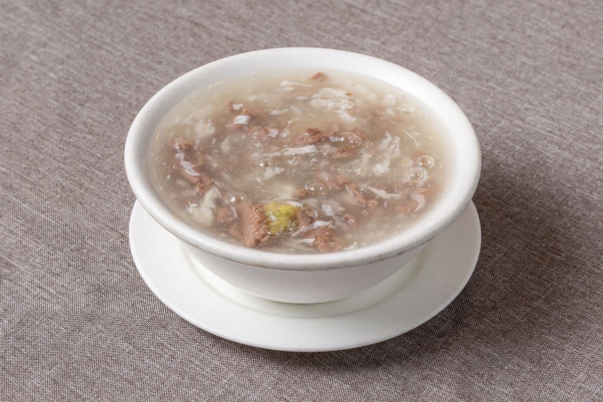 Minced Beef and Egg Thick Soup