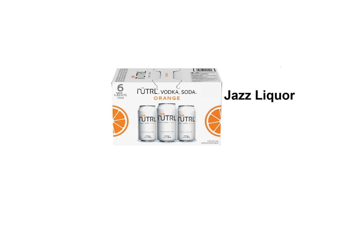 NUTRL VODKA SODA ORANGE 6 CANS (1 x 6x355ML)