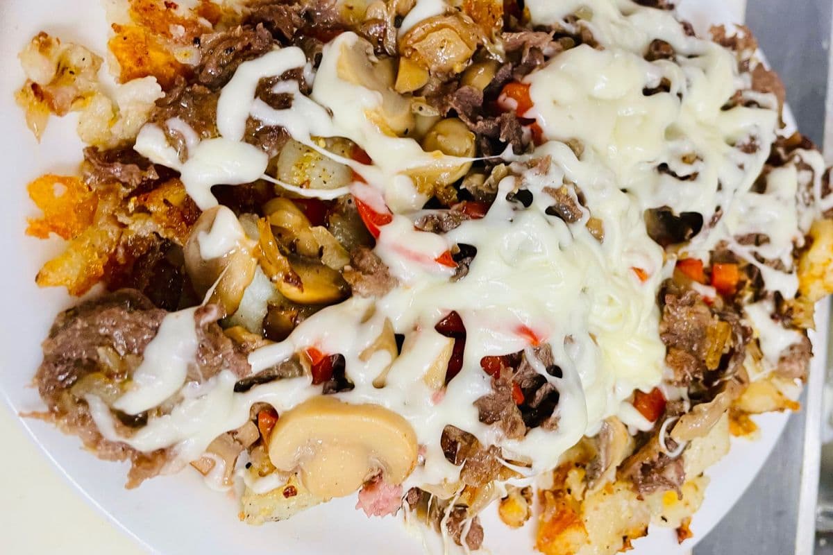 Philly steak hash
