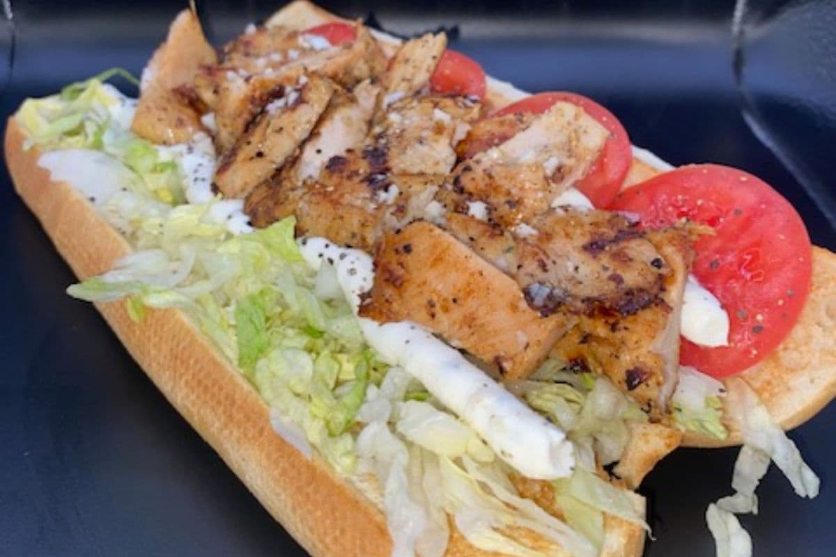 Chicken Souvlaki on a Bun