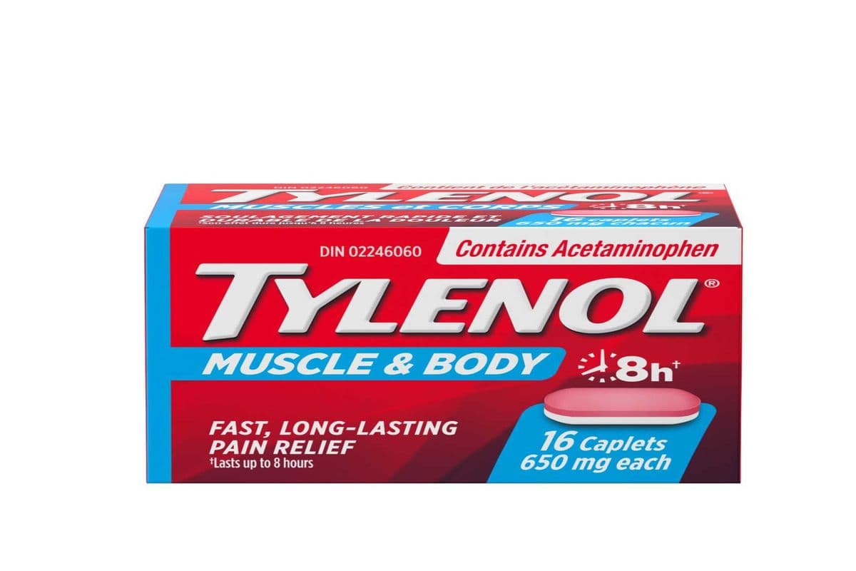 Tylenol Muscle & Body 650 mg 16 capsules