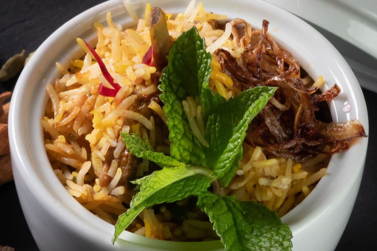 Lamb Biryani with Raita