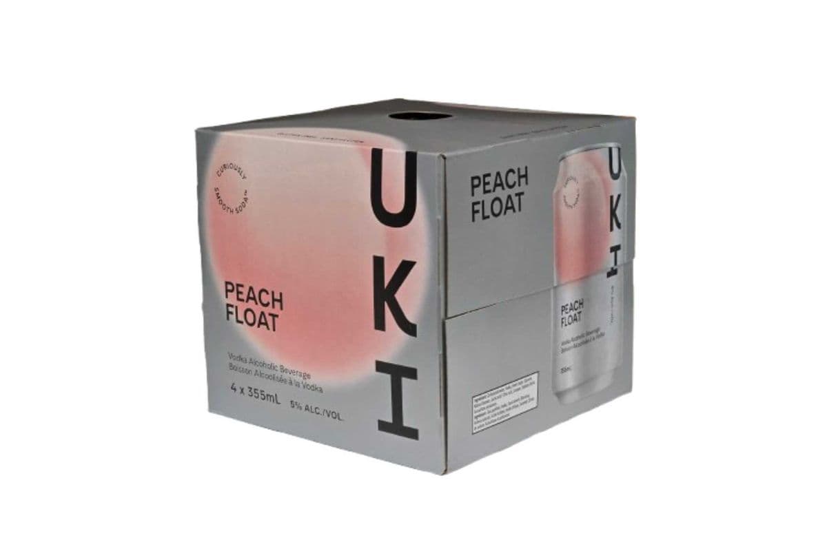 UKI Peach Float Vodka (4 x 355ml)
