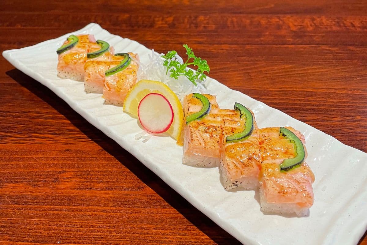 Salmon Oshi Sushi