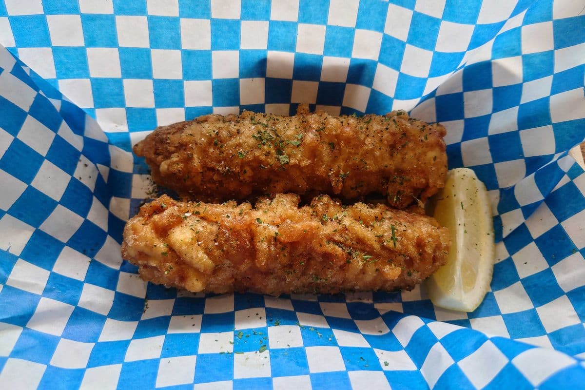 Battered Beyond Meat Sausages