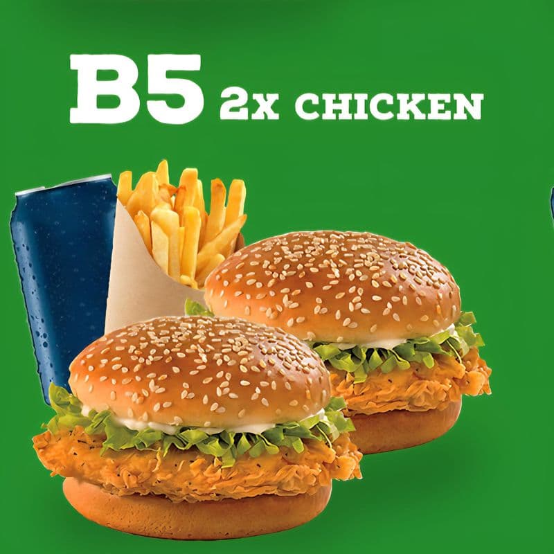 B5 2x chicken burger