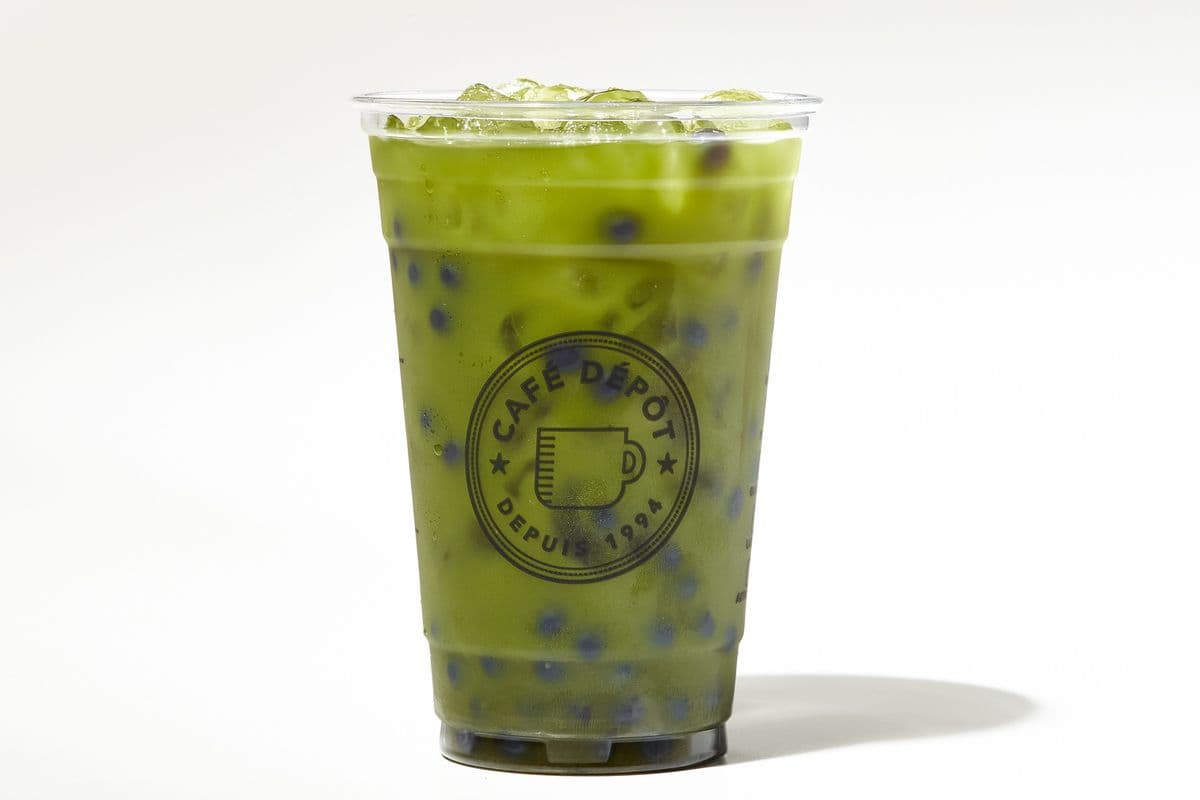 Thé glacé Matcha bleuet / Blueberry Matcha Iced Tea