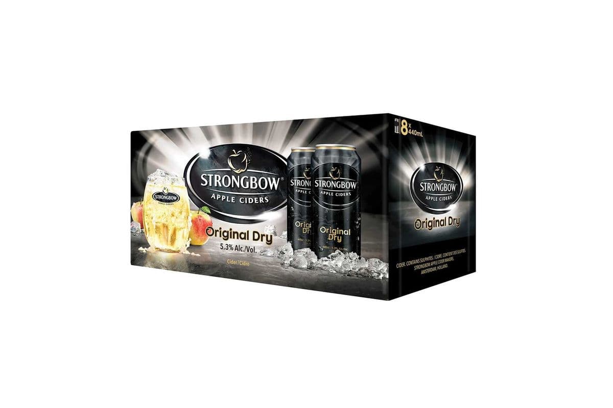 Strongbow Apple 8 Cans (8 x 440 ml cans)