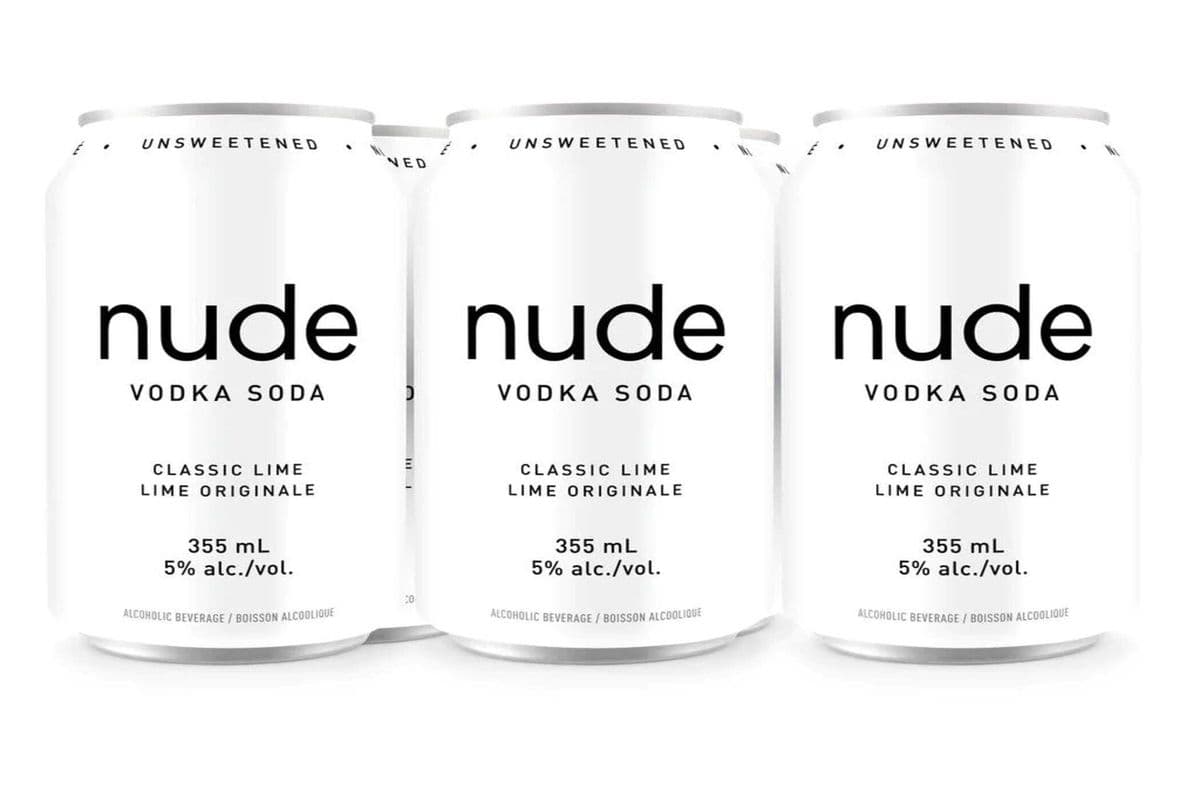 Nude Vodka Soda Classic Lime 6cans x355ml (6 x 355ml)